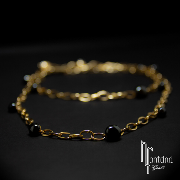 Pomellato Collana collezione CAPRI in oro rosa 18kt e ceramica nera